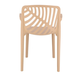 Scaun de grădină TEREV din plastic cu protecție UV – bej