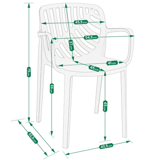 Scaun de grădină TEREV din plastic cu protecție UV – bej