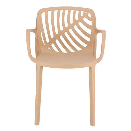 Scaun de grădină TEREV din plastic cu protecție UV – bej
