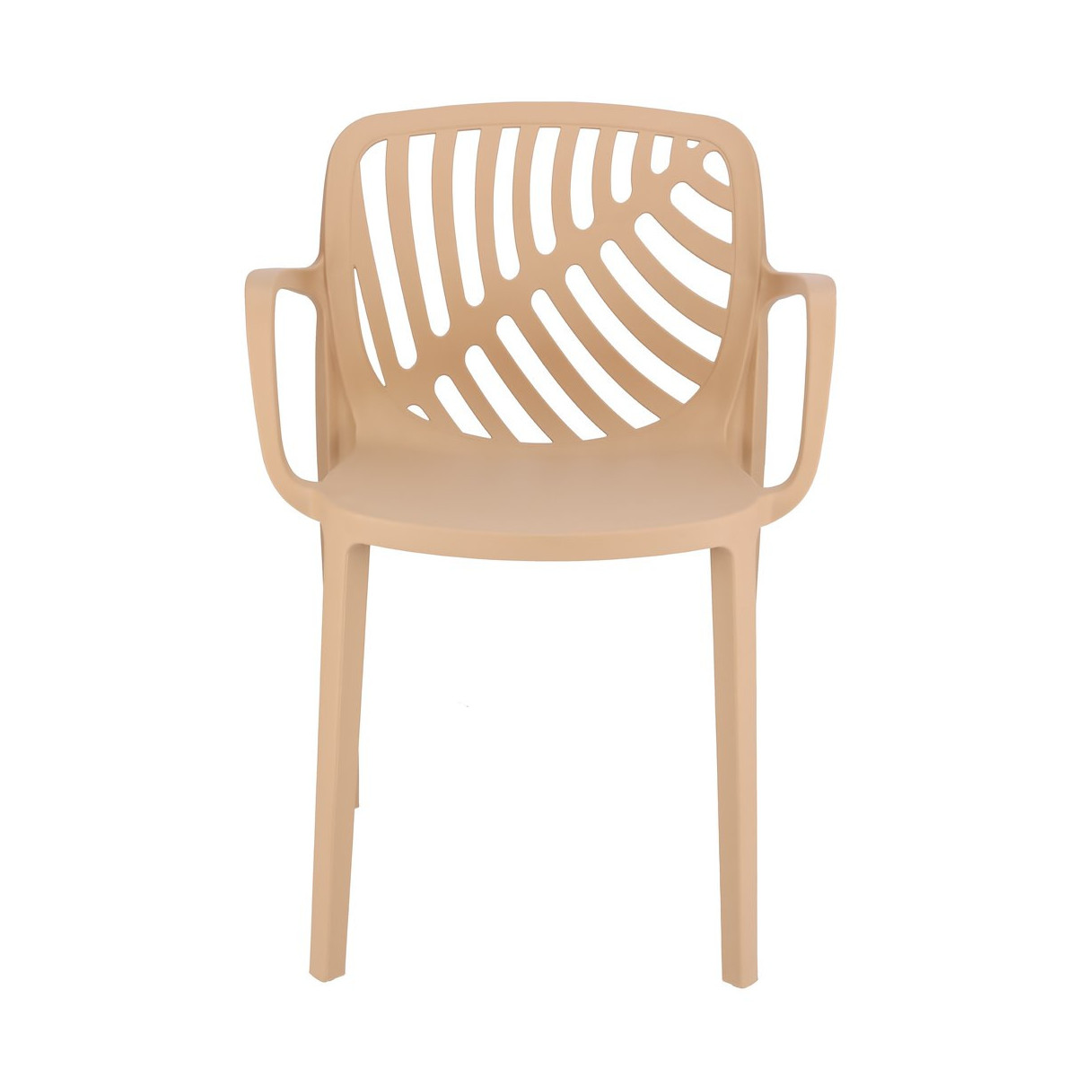 Scaun de grădină TEREV din plastic cu protecție UV – bej