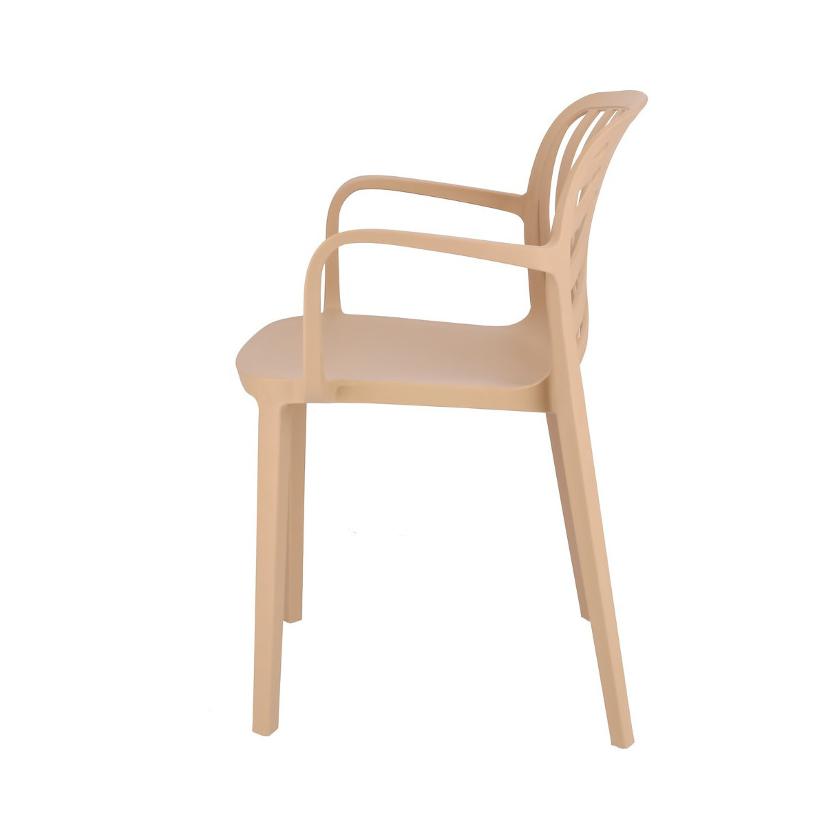 Scaun de grădină TEREV din plastic cu protecție UV – bej