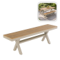 Bancă de grădină din aluminiu bej 150 × 36 × 47 cm