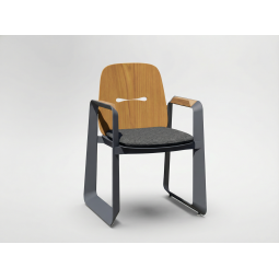 Scaun de grădină din aluminiu THOMPSON gri 62 × 56 × 89 cm