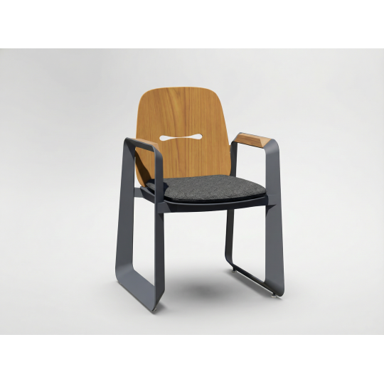 Scaun de grădină din aluminiu THOMPSON gri 62 × 56 × 89 cm