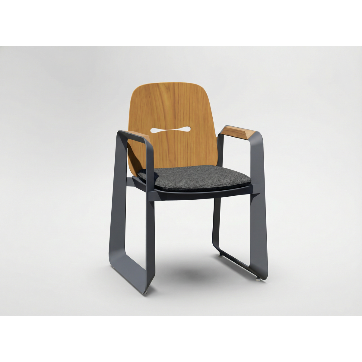 Scaun de grădină din aluminiu THOMPSON gri 62 × 56 × 89 cm