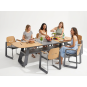 Scaun de grădină din aluminiu THOMPSON gri 62 × 56 × 89 cm