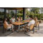 Scaun de grădină din aluminiu THOMPSON gri 62 × 56 × 89 cm