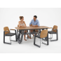 Scaun de grădină din aluminiu THOMPSON gri 62 × 56 × 89 cm