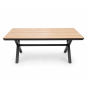 Mesea de grădină din aluminiu cu blat din Polywood gri închis 180 × 100 × 75 cm