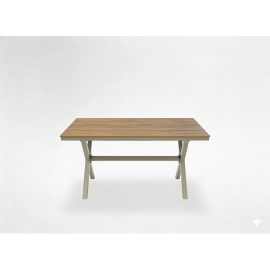Meseșe de grădină din aluminiu bej 150 × 90 × 74 cm
