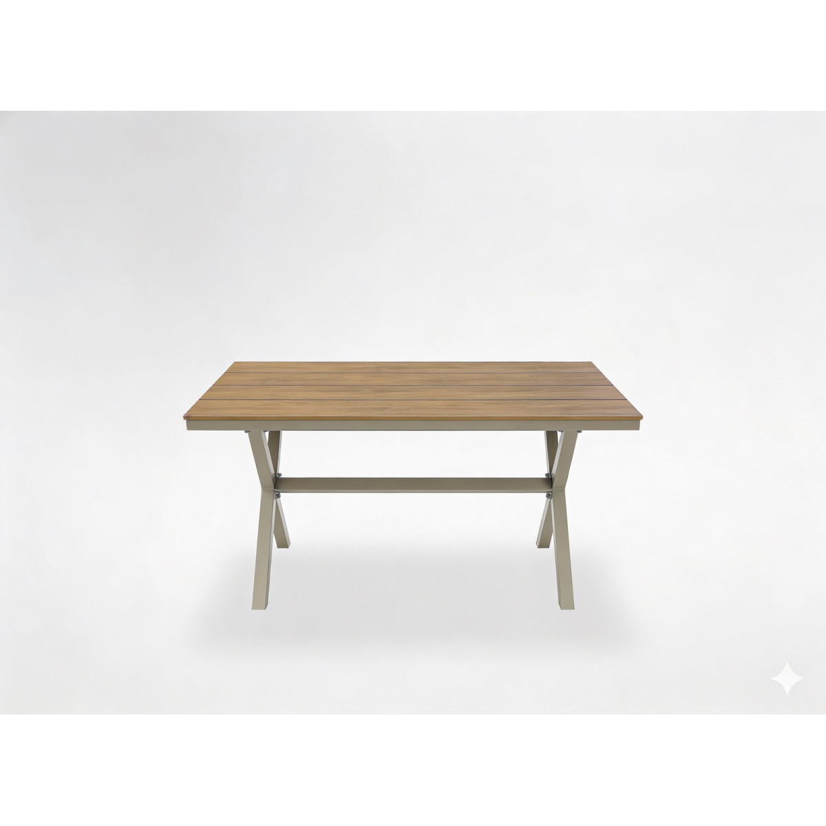 Meseșe de grădină din aluminiu bej 150 × 90 × 74 cm
