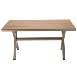 Meseșe de grădină din aluminiu bej 150 × 90 × 74 cm