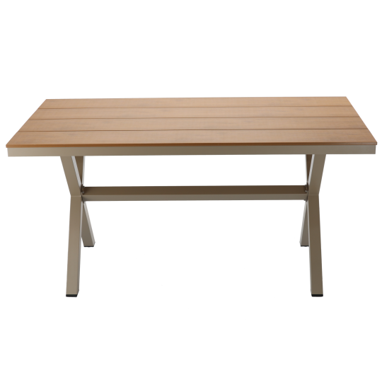 Meseșe de grădină din aluminiu bej 150 × 90 × 74 cm