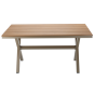 Meseșe de grădină din aluminiu bej 150 × 90 × 74 cm