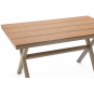 Meseșe de grădină din aluminiu bej 150 × 90 × 74 cm