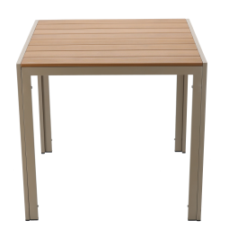 Meseu de grădină din aluminiu bej 80 × 80 × 73 cm