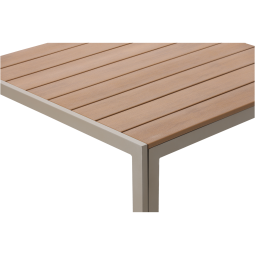 Meseu de grădină din aluminiu bej 80 × 80 × 73 cm