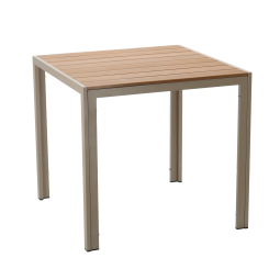 Meseu de grădină din aluminiu bej 80 × 80 × 73 cm