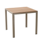 Meseu de grădină din aluminiu bej 80 × 80 × 73 cm