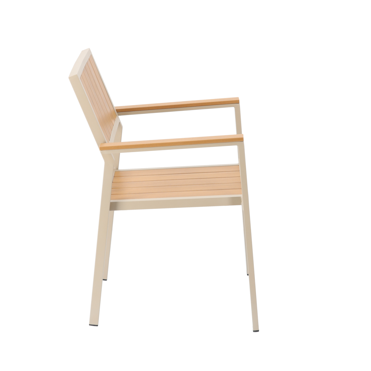 Scaun de grădină din aluminiu bej 55 × 57 × 84 cm