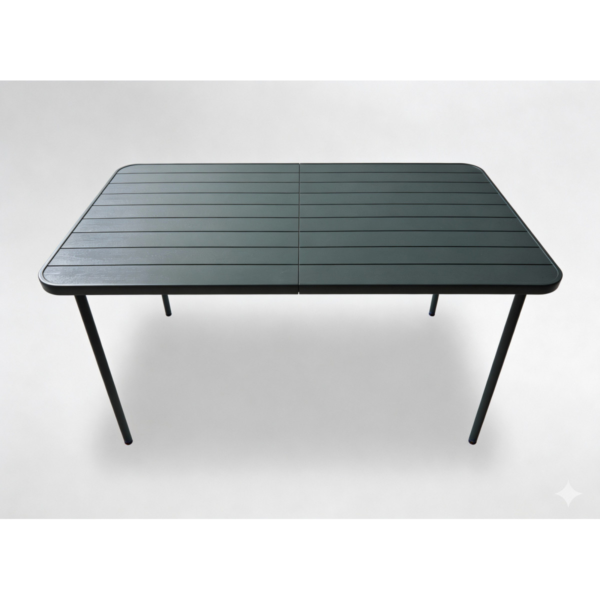 Oblong masă de grădină gri închis 140 × 80 × 72 cm