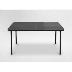 Oblong masă de grădină gri închis 140 × 80 × 72 cm