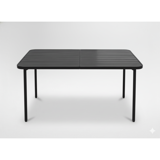 Oblong masă de grădină gri închis 140 × 80 × 72 cm