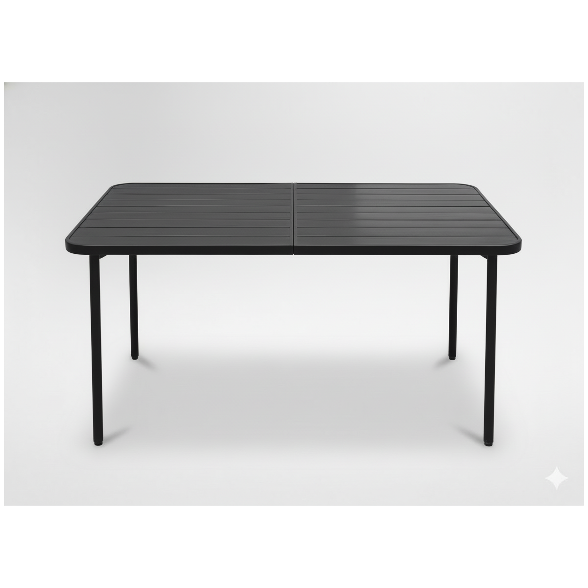 Oblong masă de grădină gri închis 140 × 80 × 72 cm