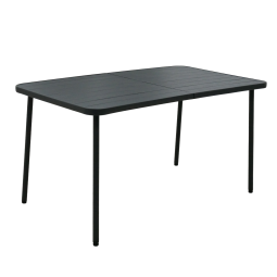 Oblong masă de grădină gri închis 140 × 80 × 72 cm