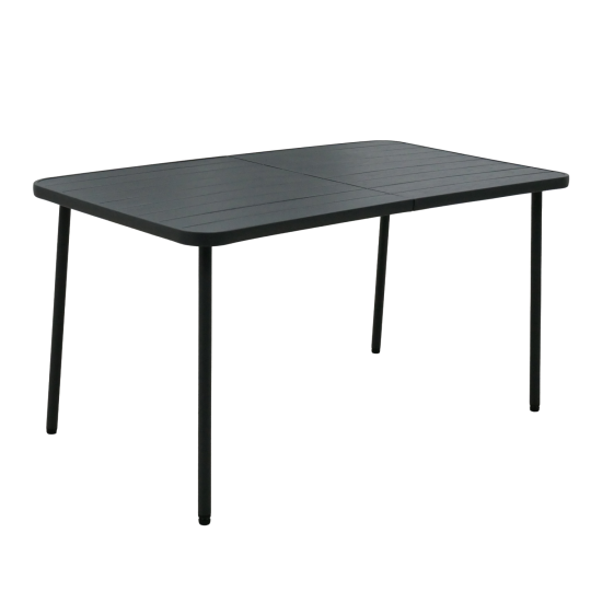 Oblong masă de grădină gri închis 140 × 80 × 72 cm