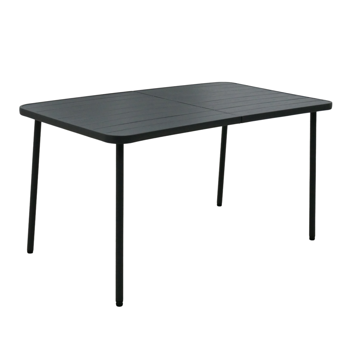 Oblong masă de grădină gri închis 140 × 80 × 72 cm