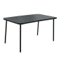 Oblong masă de grădină gri închis 140 × 80 × 72 cm