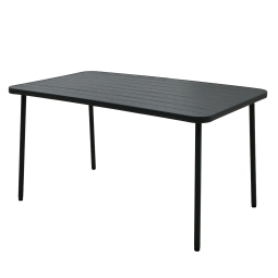 Oblong masă de grădină gri închis 140 × 80 × 72 cm