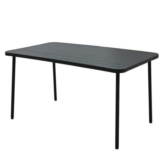 Oblong masă de grădină gri închis 140 × 80 × 72 cm
