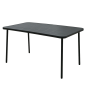 Oblong masă de grădină gri închis 140 × 80 × 72 cm