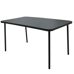 Oblong masă de grădină gri închis 140 × 80 × 72 cm