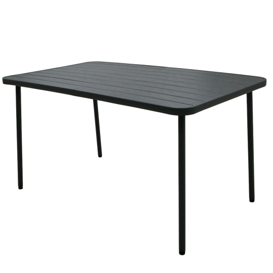 Oblong masă de grădină gri închis 140 × 80 × 72 cm