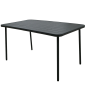 Oblong masă de grădină gri închis 140 × 80 × 72 cm