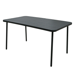 Oblong masă de grădină gri închis 140 × 80 × 72 cm