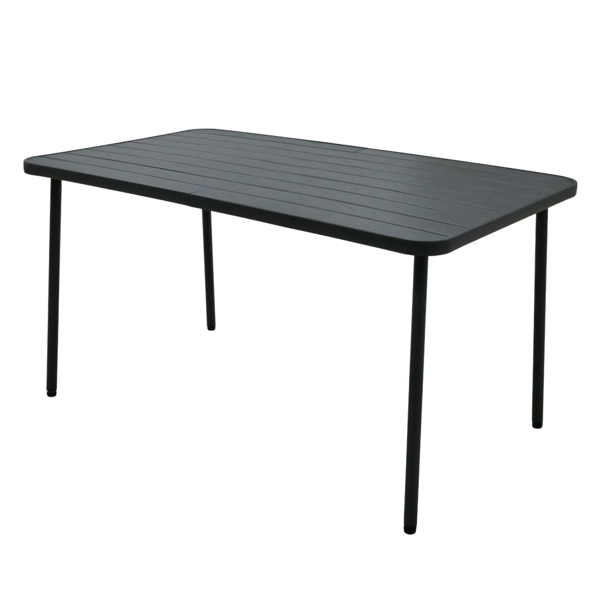 Oblong masă de grădină gri închis 140 × 80 × 72 cm