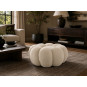 Beige pouf în formă de floare - 65 x 30 cm