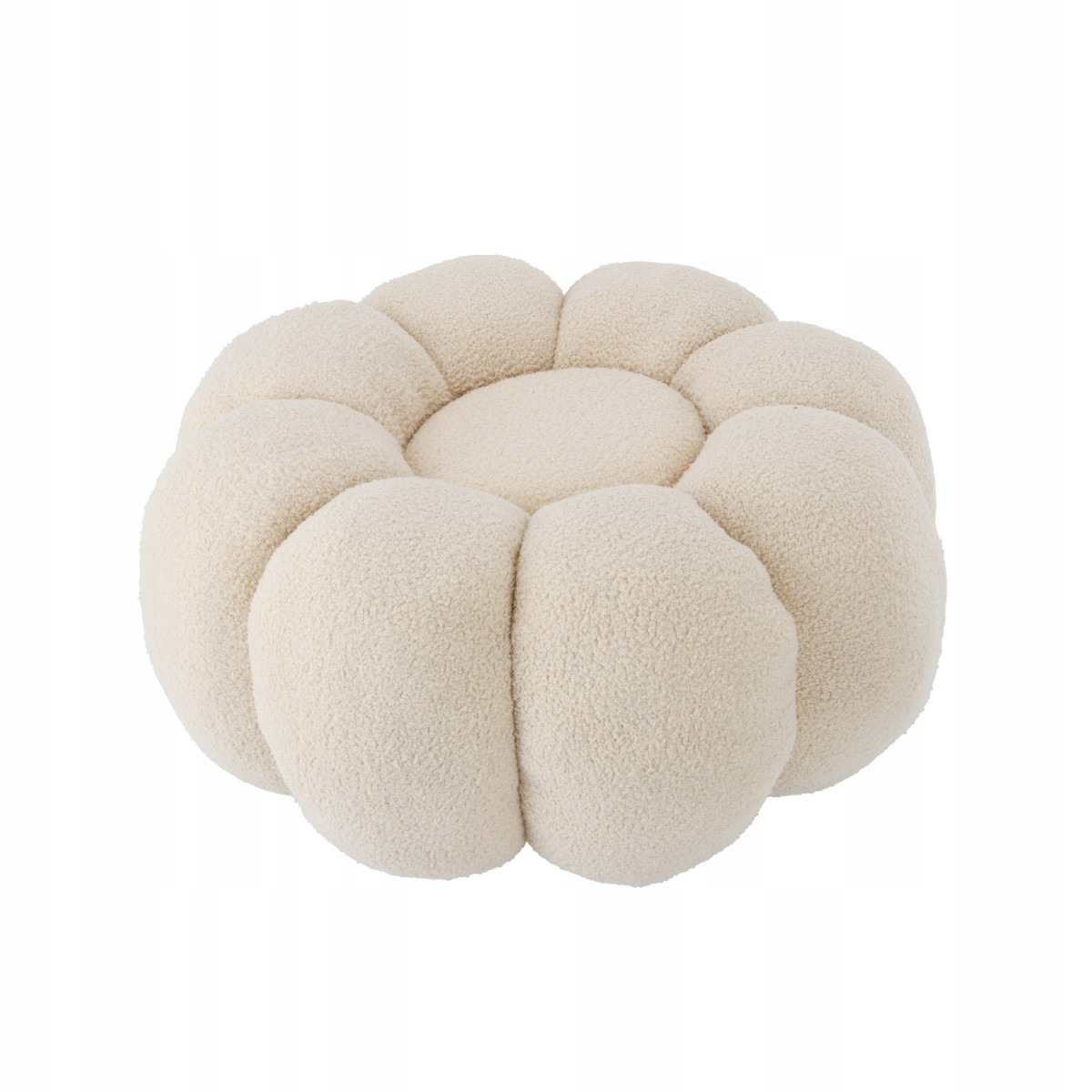 Beige pouf în formă de floare - 65 x 30 cm