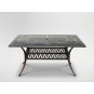 Zá garden aluminum table HASTINGS antique bronze 150 × 90 × 73 cm