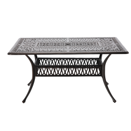 Zá garden aluminum table HASTINGS antique bronze 150 × 90 × 73 cm