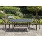Zá garden aluminum table HASTINGS antique bronze 150 × 90 × 73 cm