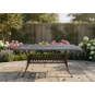Zá garden aluminum table HASTINGS antique bronze 150 × 90 × 73 cm