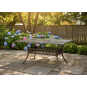 Zá garden aluminum table HASTINGS antique bronze 150 × 90 × 73 cm