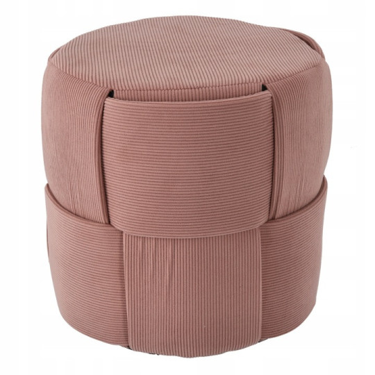 Taburetă rotundă tricotată 38 × 38 × 38 cm – roz