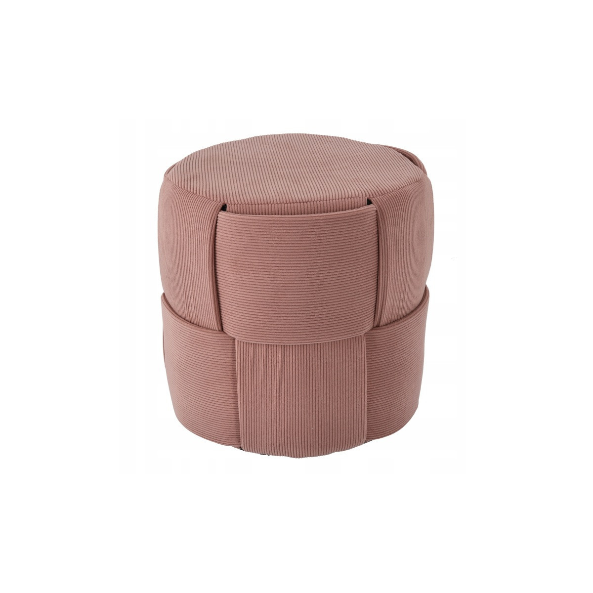 Taburetă rotundă tricotată 38 × 38 × 38 cm – roz