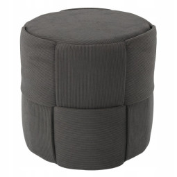 Taburetă rotundă tricotată 44 × 42 cm – gri închis